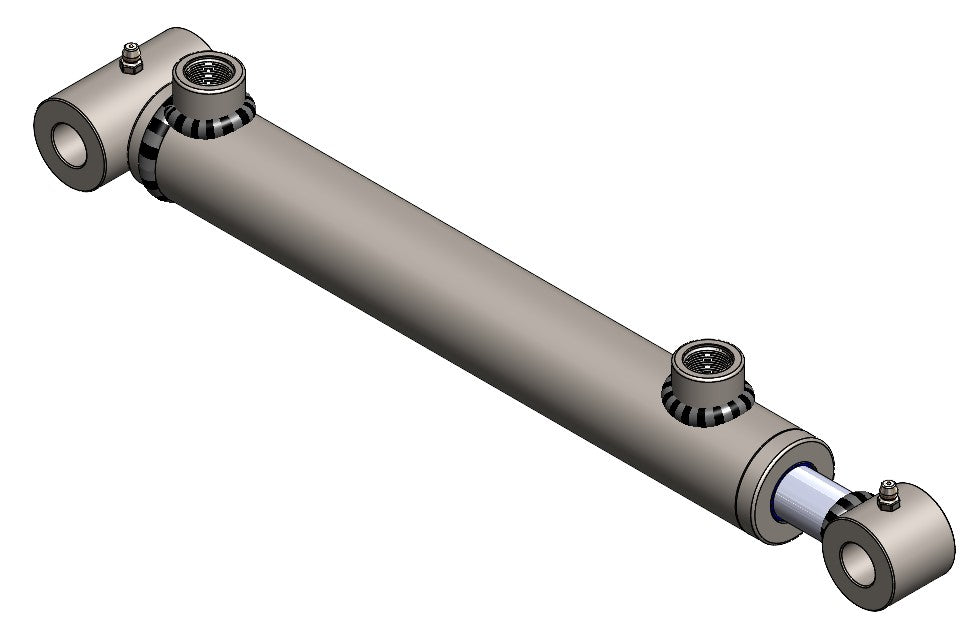 Doppelwirkende Hydraulikzylinder mit Querbuchsen (32/20)
