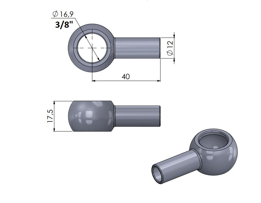 Hydraulikzubehör 3/8" Varianten – Banjo-Rohre, Banjo-Schraube, Kupferdichtung und Rückschlagventil