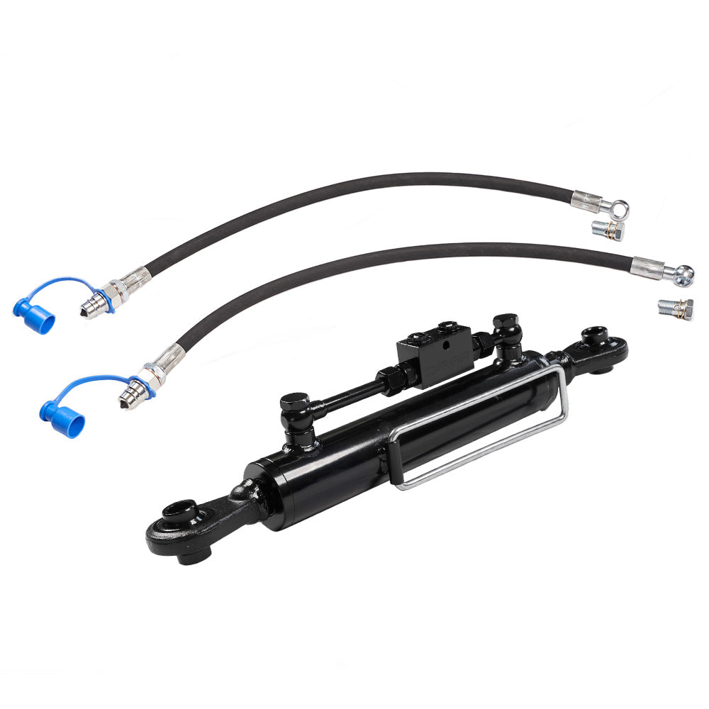 Hydraulischer Oberlenker Kat 1 (440–600 mm) verlängert mit Sperrblock & 2 Hydraulikschläuchen
