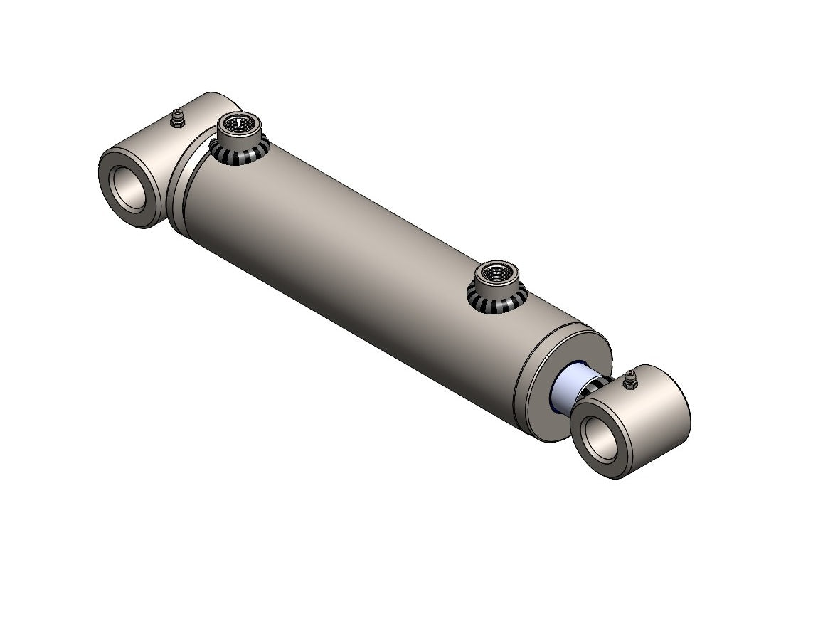 Doppelwirkender Hydraulikzylinder mit Querbuchsen (60/30)