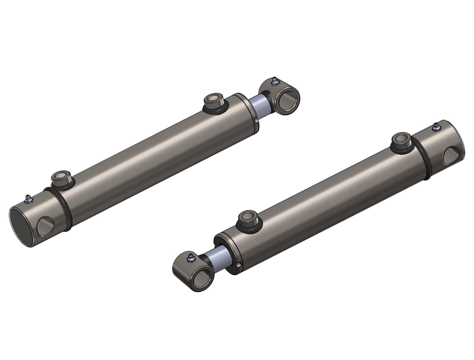 Doppelwirkender Hydraulikzylinder mit Querbohrung (70/40)