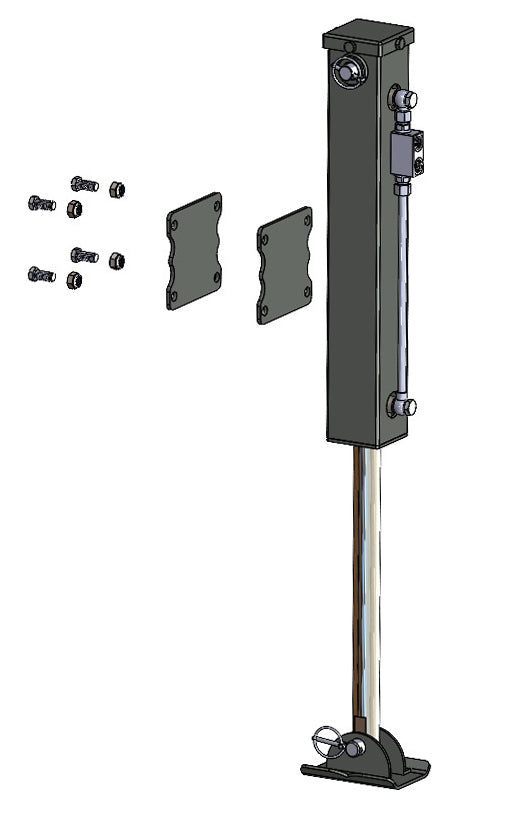 Hydraulischer Stützfuss für Anhänger 5 t, doppeltwirkend, 700–1120 mm