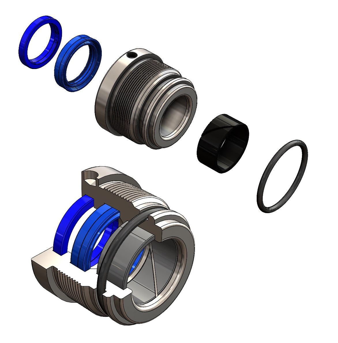 Hydraulikzylinder-Reparatursätze für doppeltwirkende Zylinder – Dichtungssatz, Kolben oder Zylinderkopf-Buchse