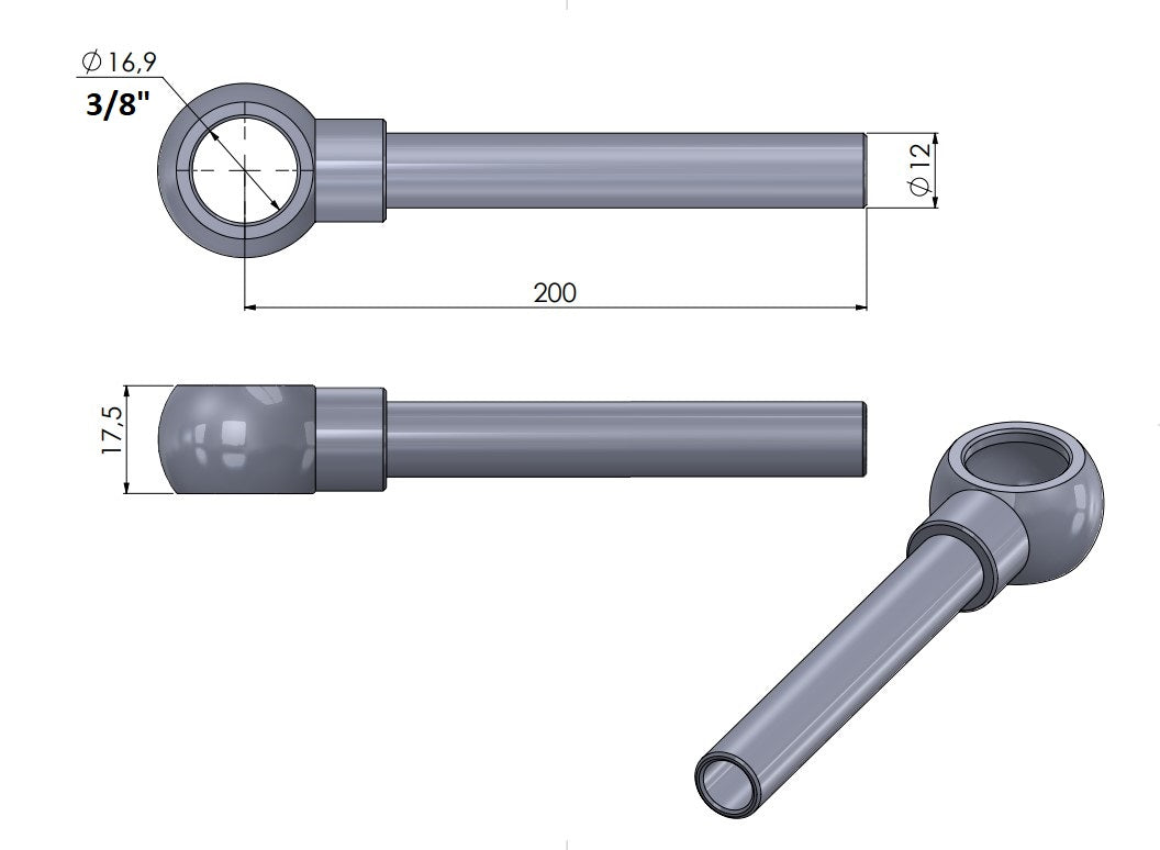 Hydraulikzubehör 3/8" Varianten – Banjo-Rohre, Banjo-Schraube, Kupferdichtung und Rückschlagventil