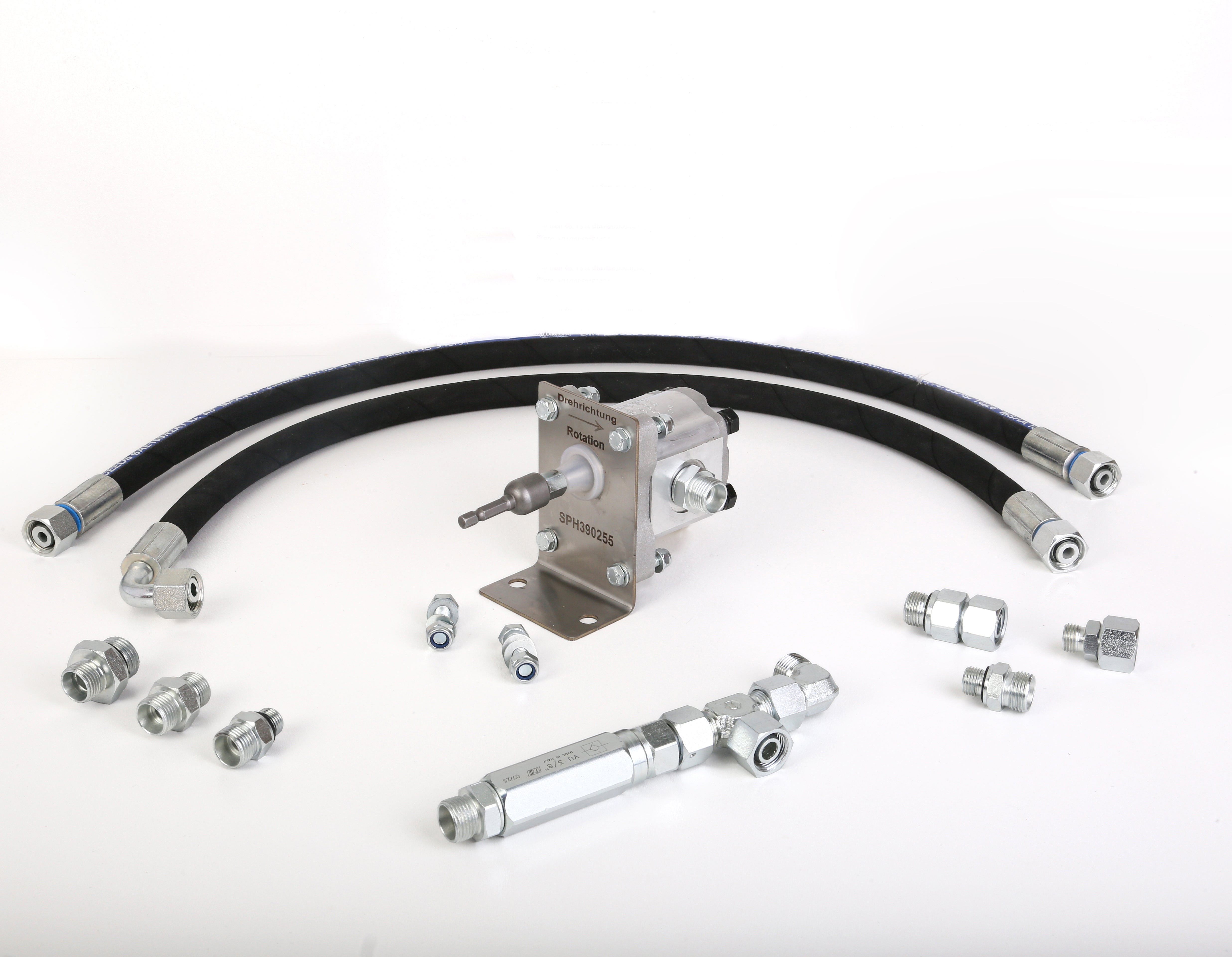 Anhängerpumpe Kipperpumpe mit Akkuschrauber-Antrieb | 12L Hydraulikpumpe für PKW Kipper und Kippanhänger