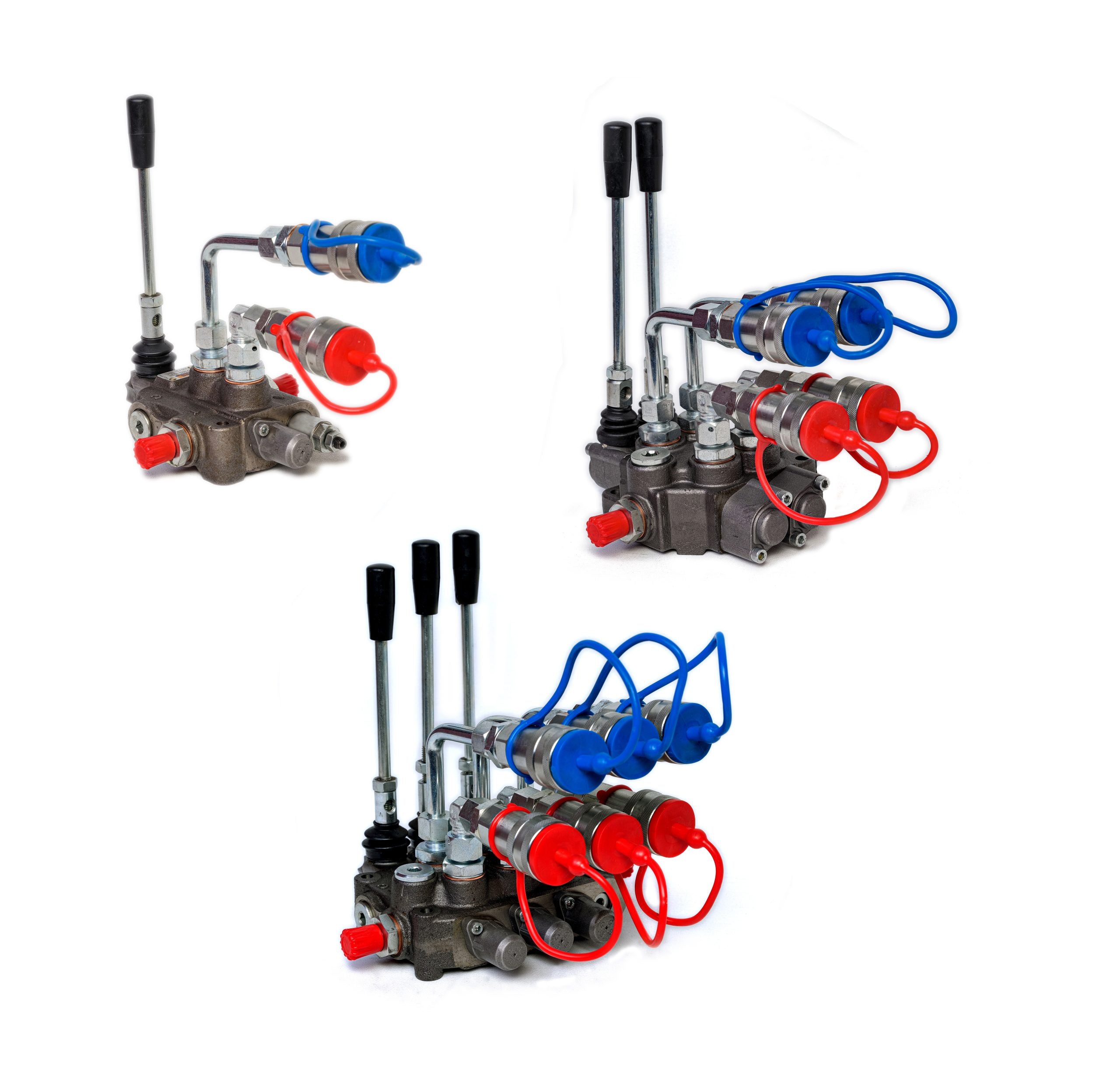 Hydraulik-Steuergerät 1 / 2 / 3-fach – 45 L/min Monoblock für doppeltwirkende Zylinder