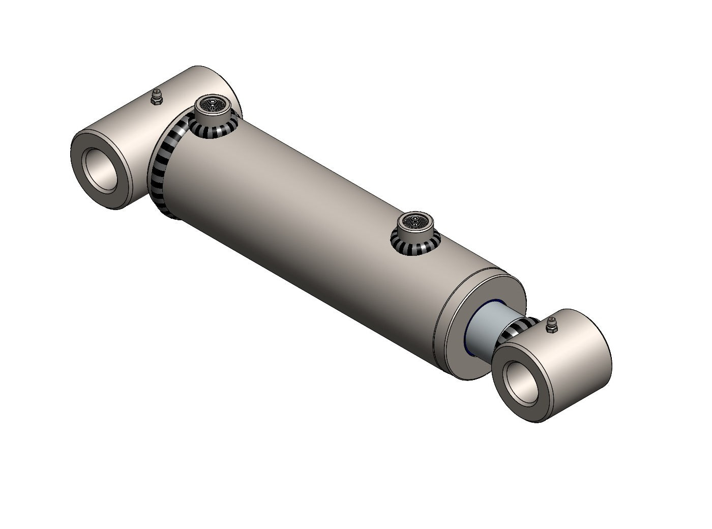Doppelwirkender Hydraulikzylinder mit Querbuchsen (70/40)