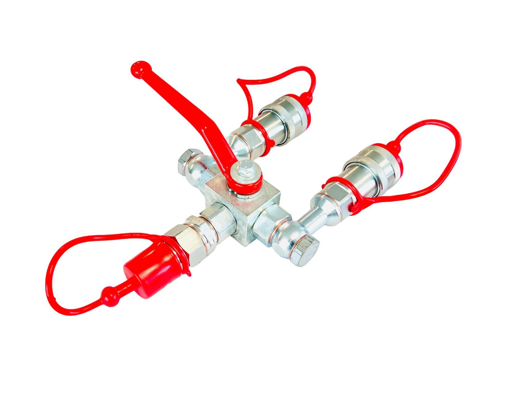Hydraulik 3-Wege (3/2) Umschaltventil mit ½” BSP ISO 5675 Schnellkupplungen