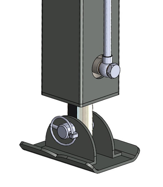 Hydraulischer Stützfuss für Anhänger 5 t, doppeltwirkend, 700–1120 mm