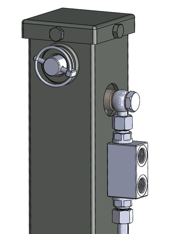 Hydraulischer Stützfuss für Anhänger 5 t, doppeltwirkend, 700–1120 mm