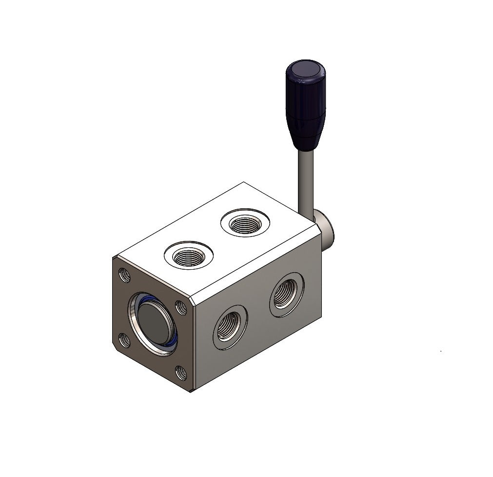 Hydraulisches 8-Wege-Umschaltventil mit Stahlgehäuse 3/8" BSP