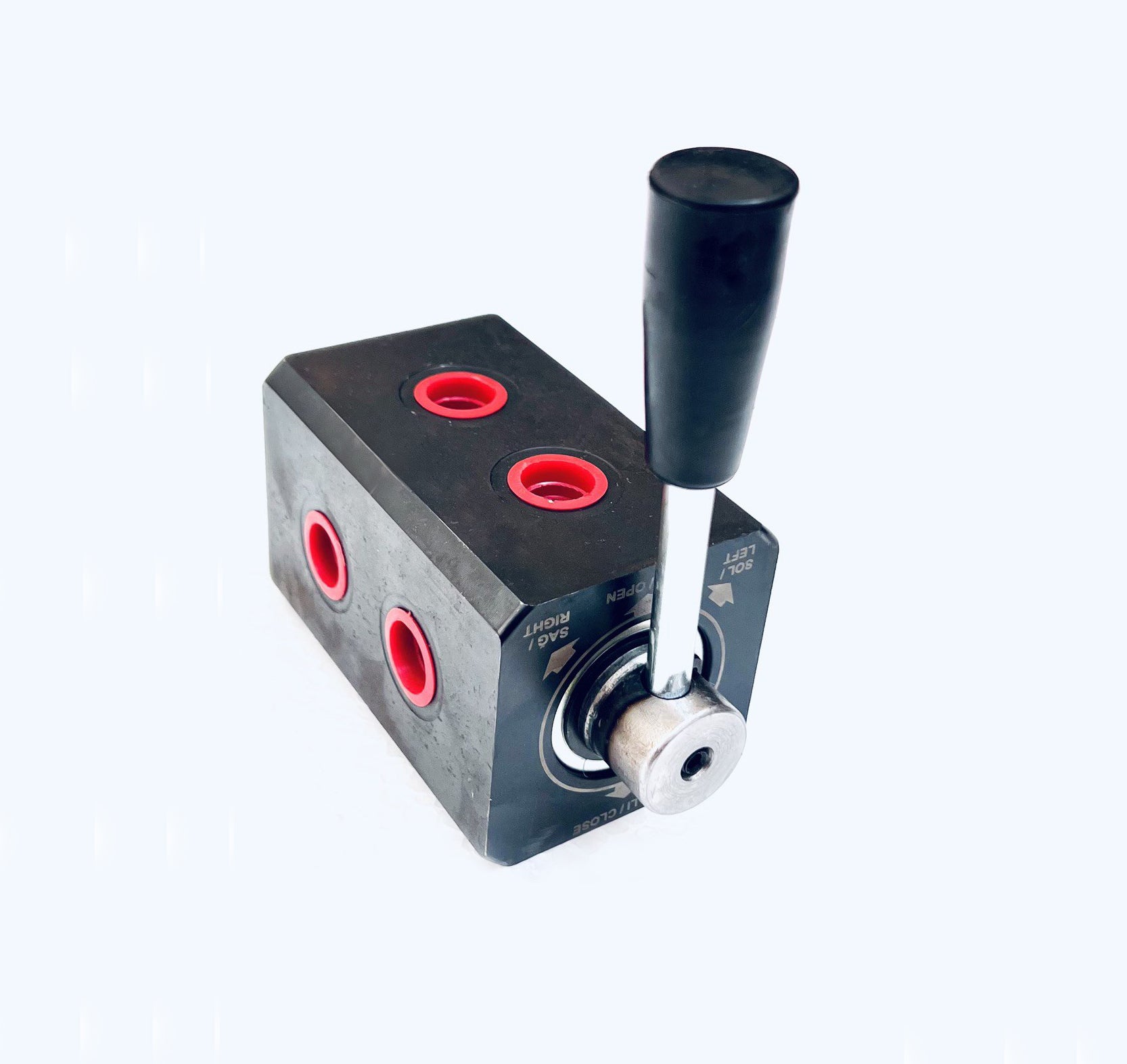 Hydraulisches 6-Wege-Umschaltventil mit Stahlgehäuse 3/8" BSP