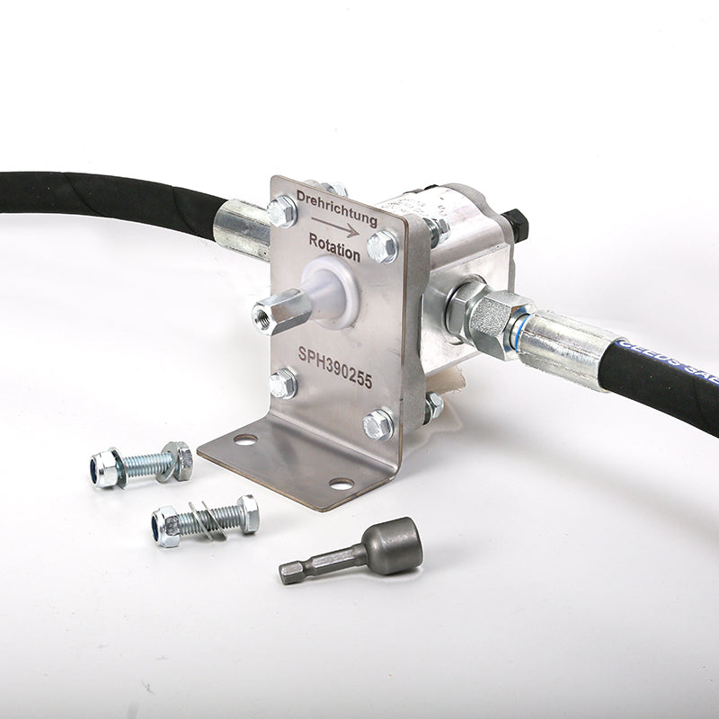 Anhängerpumpe Kipperpumpe mit Akkuschrauber-Antrieb | 12L Hydraulikpumpe für PKW Kipper und Kippanhänger