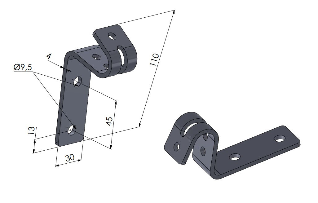 Halter für hydraulischen Oberlenker mit Sicherungskette