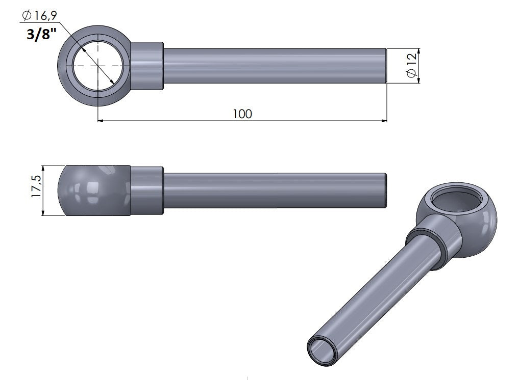 Hydraulikzubehör 3/8" Varianten – Banjo-Rohre, Banjo-Schraube, Kupferdichtung und Rückschlagventil