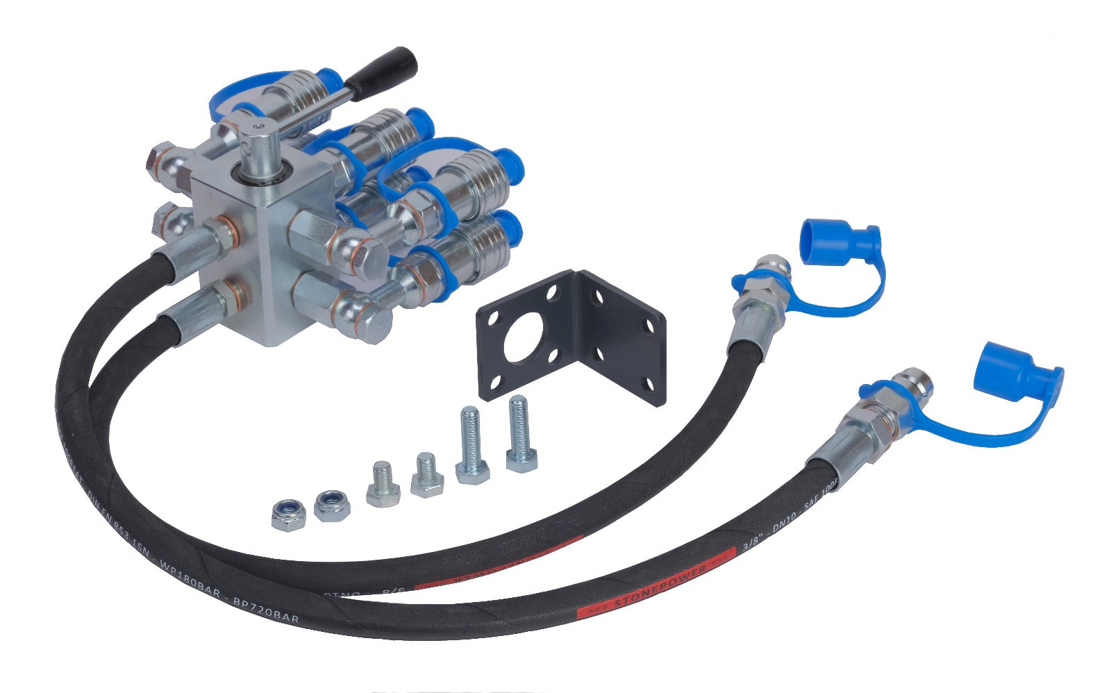 Hydraulik-Multiplikator 8-Wege – 2 Anschlüsse auf 6 Ausgänge