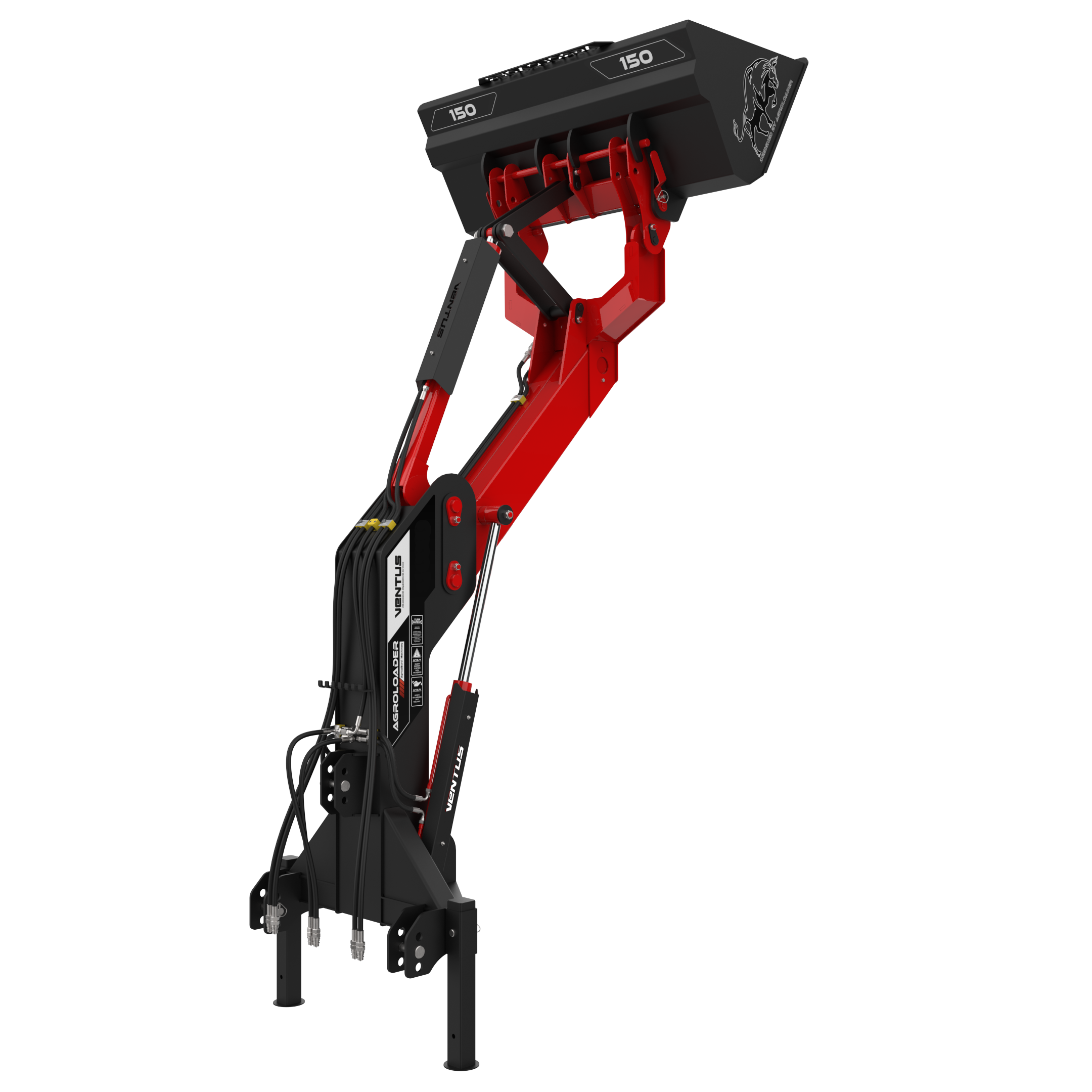 Hydraulischer Hecklader für Traktoren 150 cm