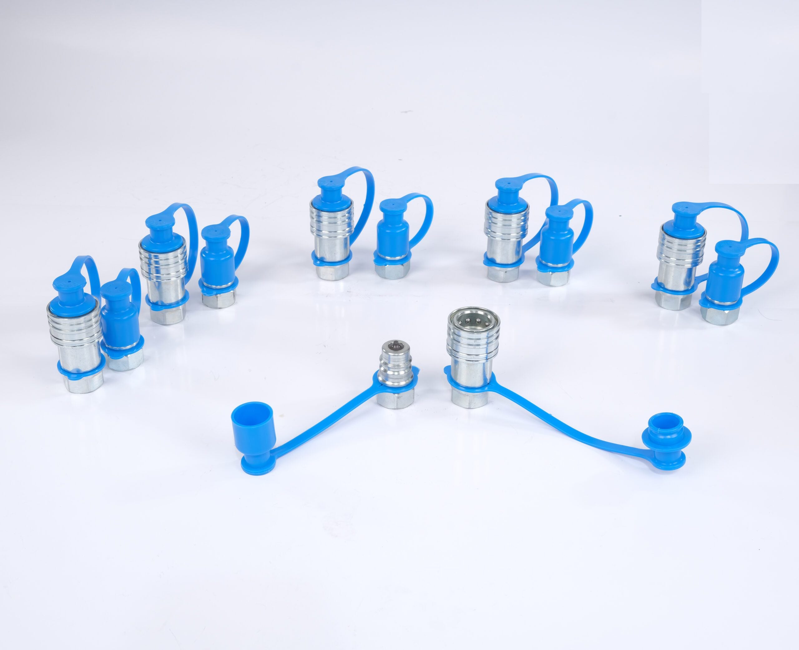 Hydraulik Schnellkupplungsset 1/2" NPT Poppet Pioneer Style – 6 Sätze