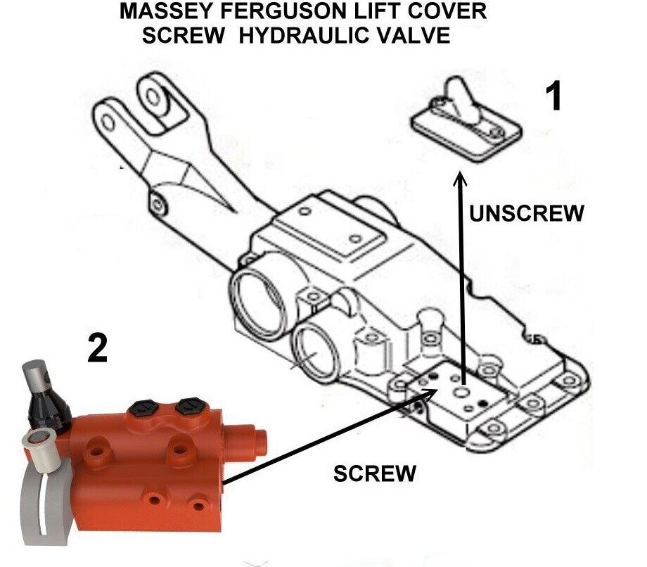 Hydraulik-Steuergerät für Massey Ferguson 35 135 165 185 285 – 1-fach 2-Wege