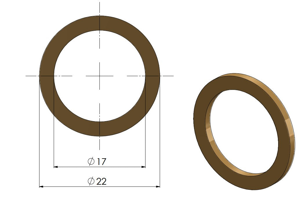 Hydraulikzubehör 3/8" Varianten – Banjo-Rohre, Banjo-Schraube, Kupferdichtung und Rückschlagventil
