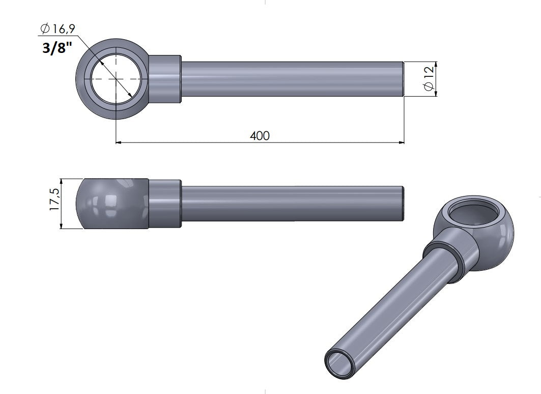 Hydraulikzubehör 3/8" Varianten – Banjo-Rohre, Banjo-Schraube, Kupferdichtung und Rückschlagventil