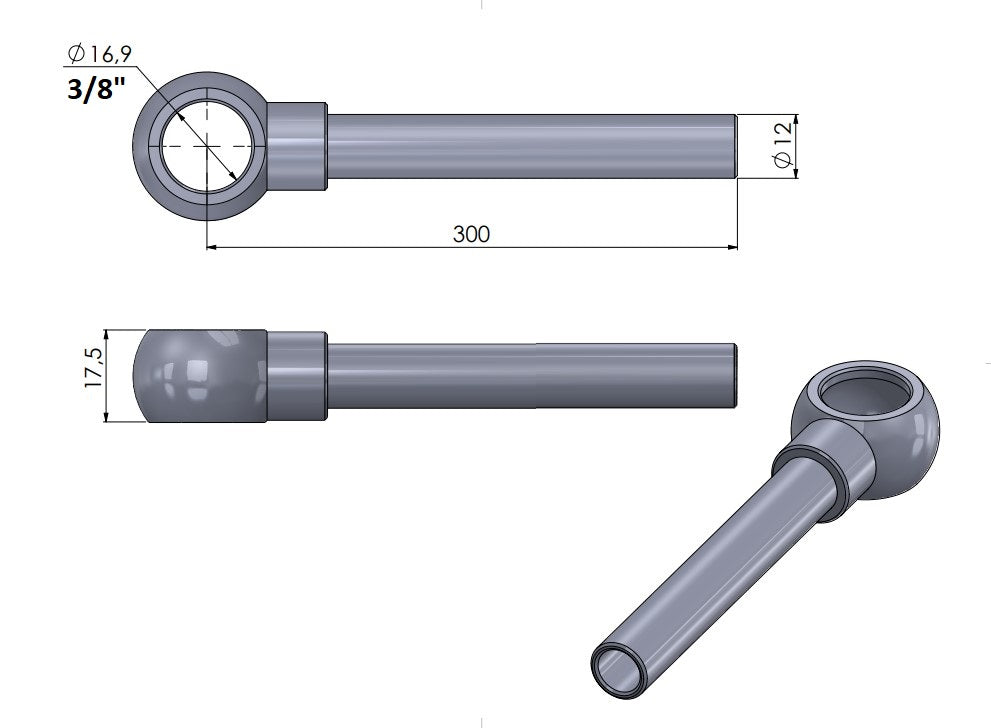 Hydraulikzubehör 3/8" Varianten – Banjo-Rohre, Banjo-Schraube, Kupferdichtung und Rückschlagventil