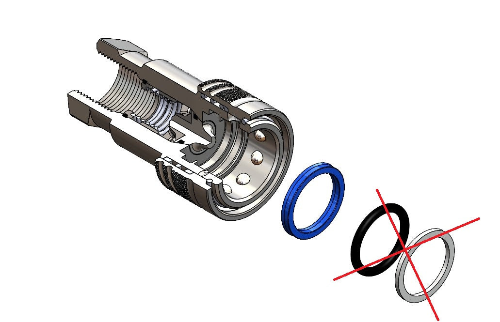 Dichtungssatz Hydraulik Schnellkupplung ISO 7241-A BG3 – Polyurethan Reparatursatz